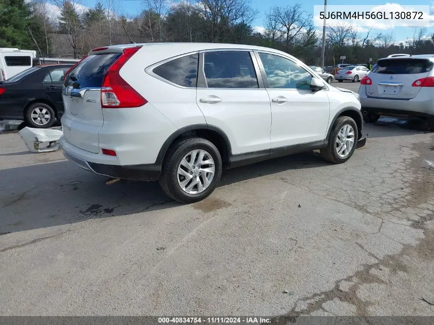 2016 Honda Cr-V Ex VIN: 5J6RM4H56GL130872 Lot: 40834754