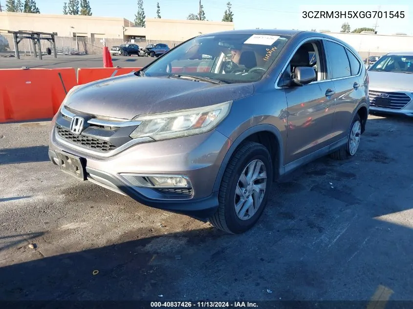 2016 Honda Cr-V Ex VIN: 3CZRM3H5XGG701545 Lot: 40837426