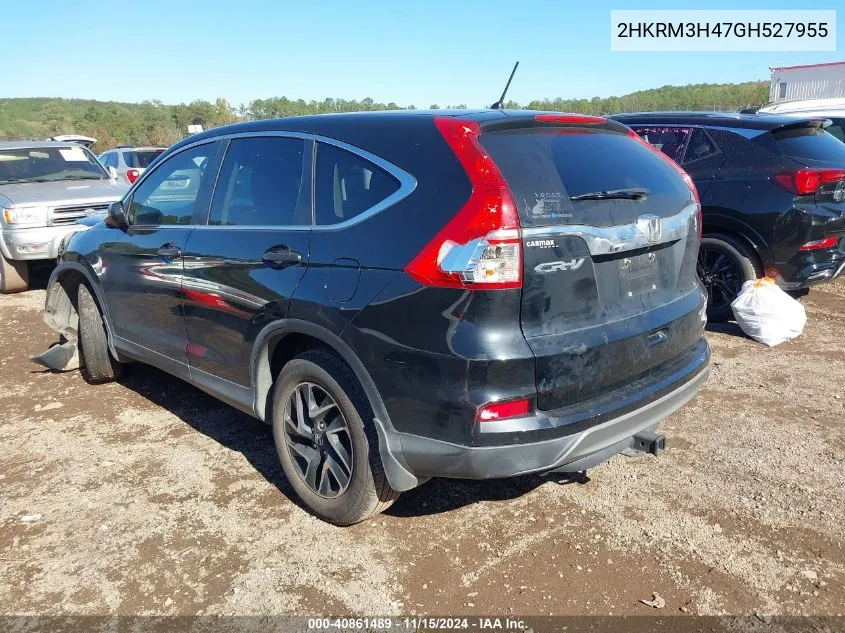 2016 Honda Cr-V Se VIN: 2HKRM3H47GH527955 Lot: 40861489