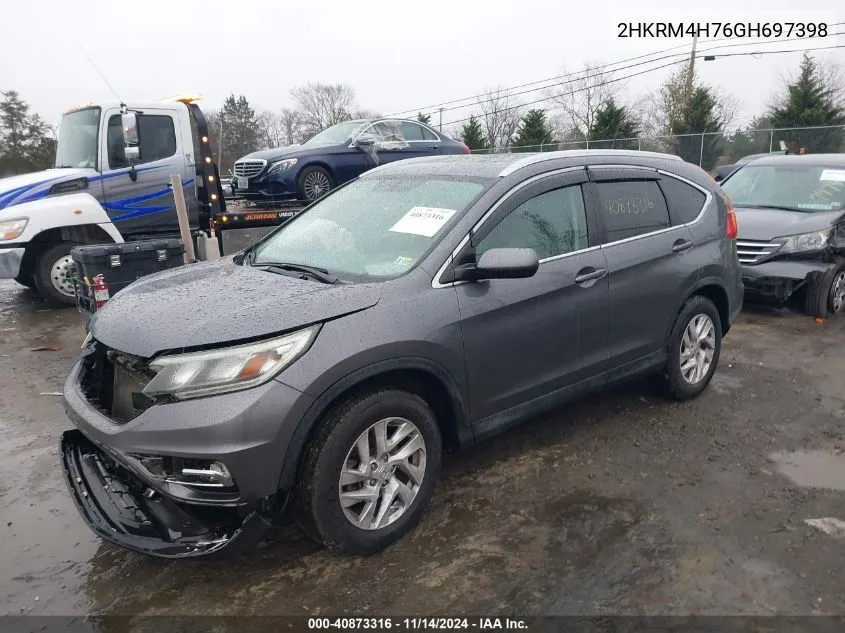 2016 Honda Cr-V Ex-L VIN: 2HKRM4H76GH697398 Lot: 40873316