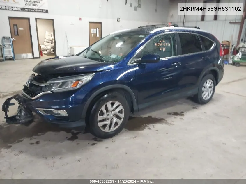 2016 Honda Cr-V Ex VIN: 2HKRM4H55GH631102 Lot: 40902251