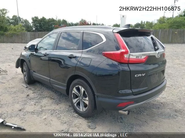 2017 Honda Cr-V Lx VIN: 2HKRW2H22HH106875 Lot: 12069994