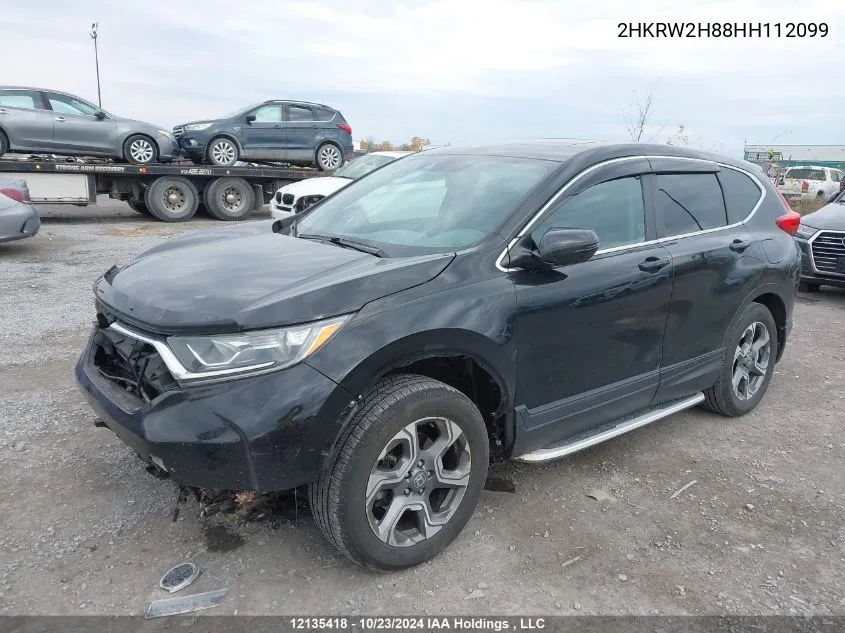 2017 Honda Cr-V VIN: 2HKRW2H88HH112099 Lot: 12135418