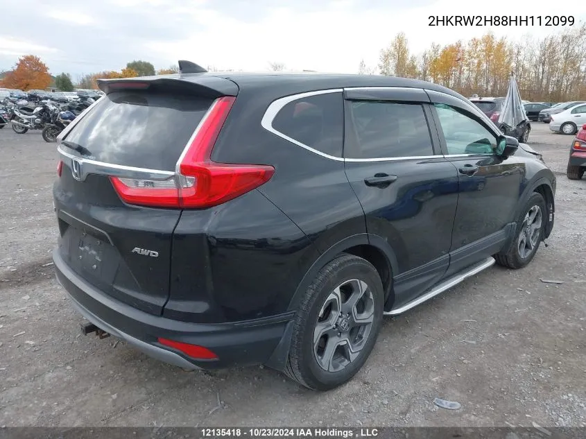 2017 Honda Cr-V VIN: 2HKRW2H88HH112099 Lot: 12135418