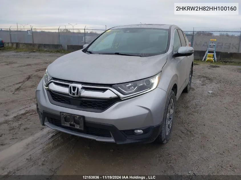 2017 Honda Cr-V VIN: 2HKRW2H82HH100160 Lot: 12153836