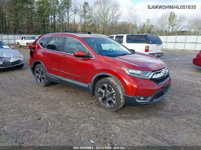 2017 Honda Cr-V Touring VIN: 5J6RW2H96HL051835 Lot: 38806682