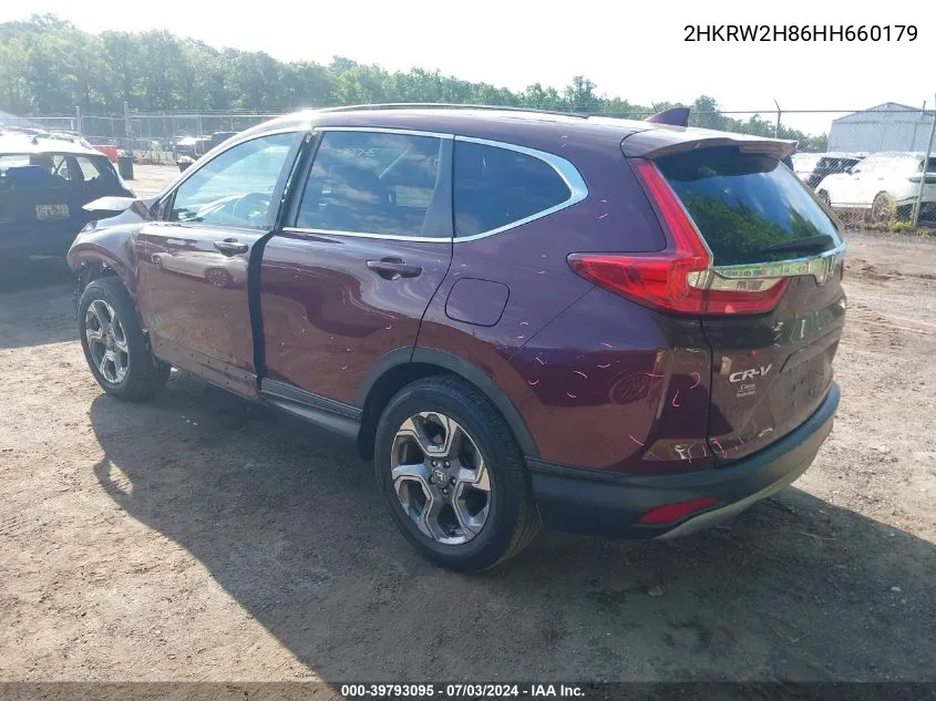 2017 Honda Cr-V Ex-L/Ex-L Navi VIN: 2HKRW2H86HH660179 Lot: 39793095