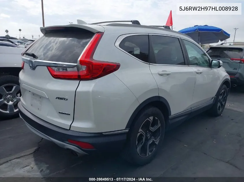 2017 Honda Cr-V Touring VIN: 5J6RW2H97HL008928 Lot: 39849513