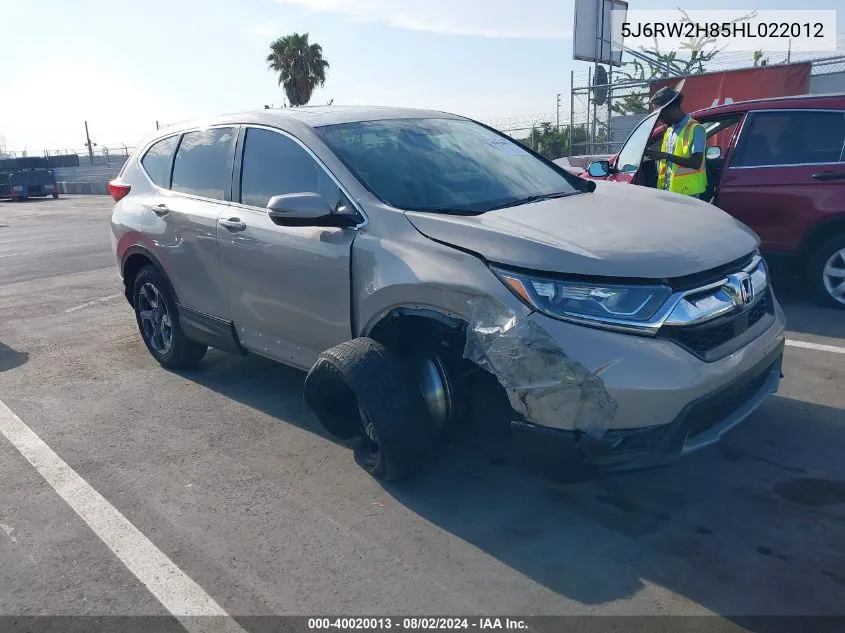 2017 Honda Cr-V Ex-L/Ex-L Navi VIN: 5J6RW2H85HL022012 Lot: 40020013