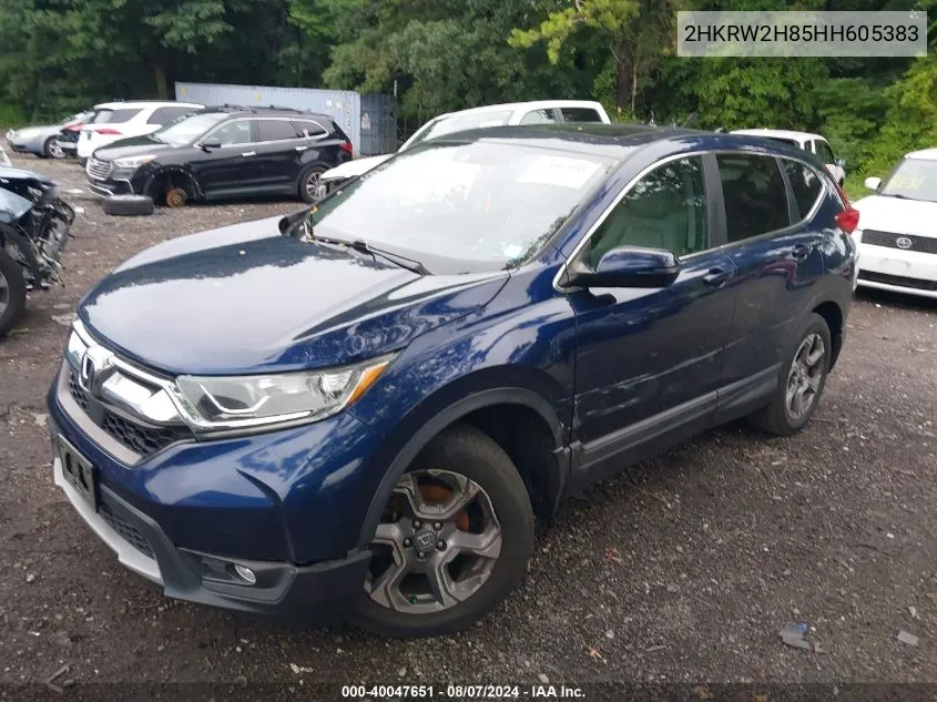 2017 Honda Cr-V Ex-L/Ex-L Navi VIN: 2HKRW2H85HH605383 Lot: 40047651