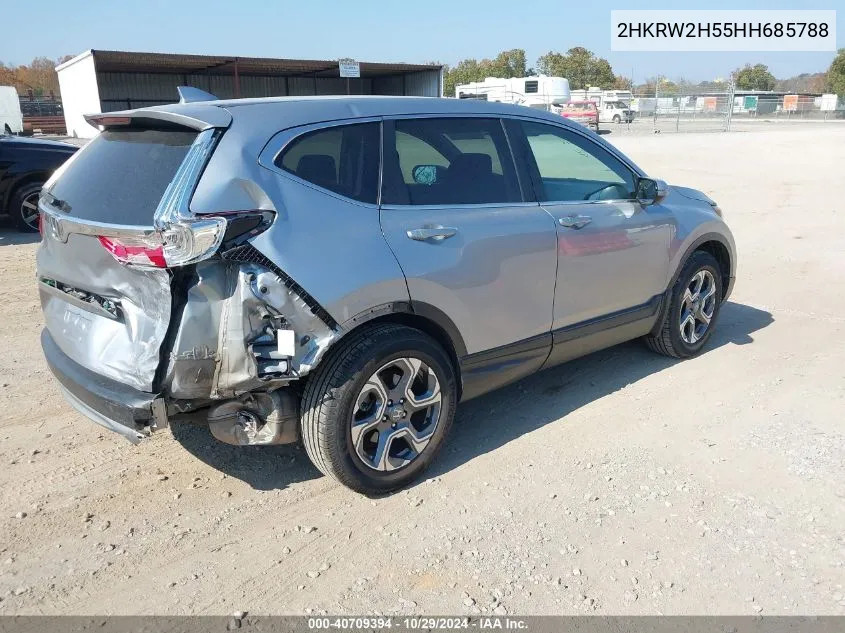 2017 Honda Cr-V Ex VIN: 2HKRW2H55HH685788 Lot: 40709394