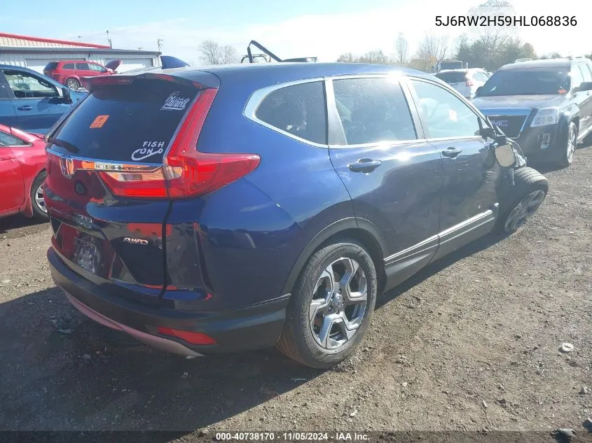 2017 Honda Cr-V Ex VIN: 5J6RW2H59HL068836 Lot: 40738170