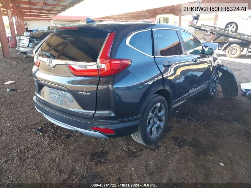 2017 Honda Cr-V Ex VIN: 2HKRW2H50HH632478 Lot: 40741722