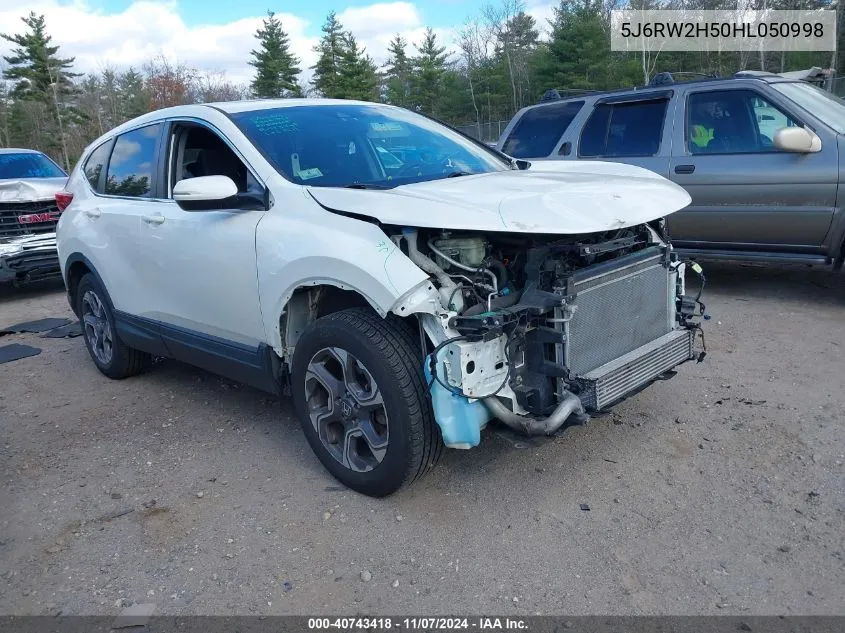 2017 Honda Cr-V Ex VIN: 5J6RW2H50HL050998 Lot: 40743418