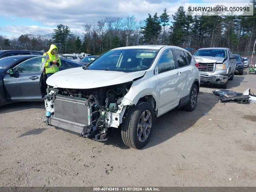 2017 Honda Cr-V Ex VIN: 5J6RW2H50HL050998 Lot: 40743418