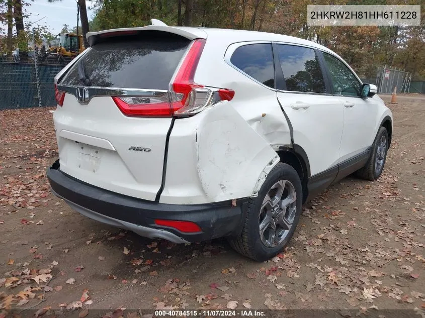 2017 Honda Cr-V Ex-L/Ex-L Navi VIN: 2HKRW2H81HH611228 Lot: 40784515