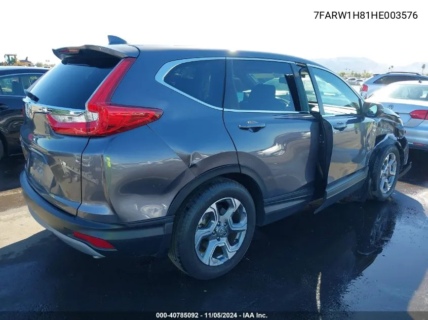 2017 Honda Cr-V Ex-L/Ex-L Navi VIN: 7FARW1H81HE003576 Lot: 40785092