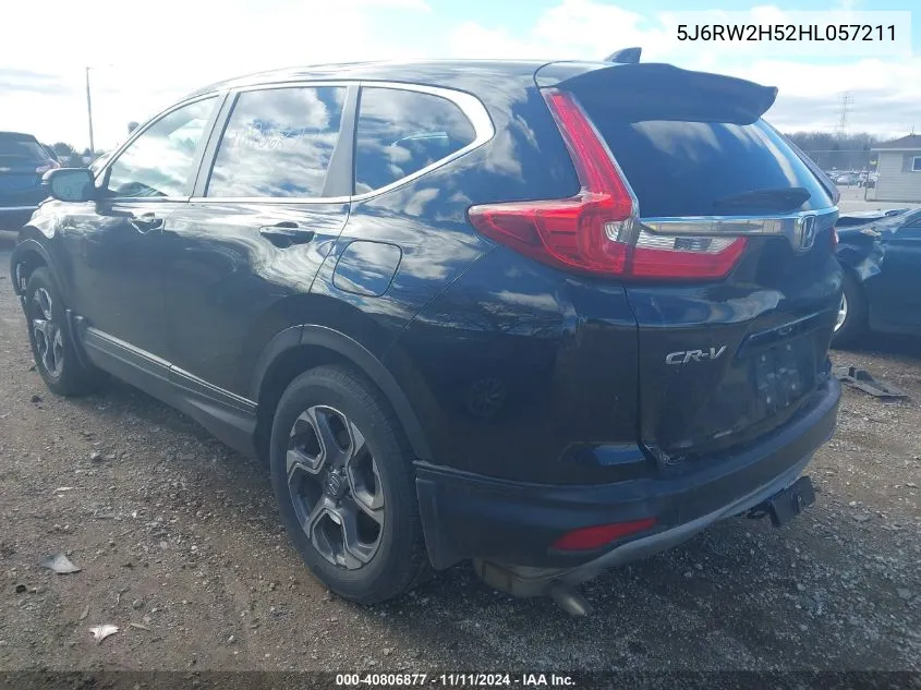 2017 Honda Cr-V Ex VIN: 5J6RW2H52HL057211 Lot: 40806877