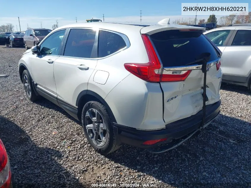 2017 Honda Cr-V Ex-L/Ex-L Navi VIN: 2HKRW2H8XHH620221 Lot: 40816149