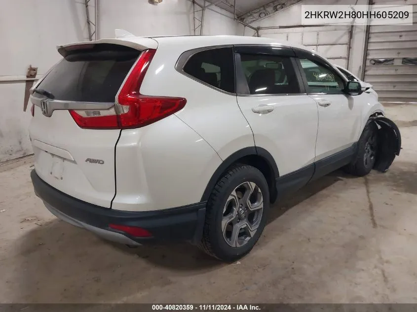 2017 Honda Cr-V Ex-L/Ex-L Navi VIN: 2HKRW2H80HH605209 Lot: 40820359