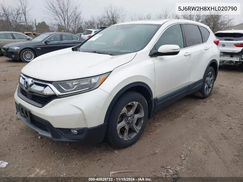 2017 Honda Cr-V VIN: 5J6RW2H8XHL020790 Lot: 40829722