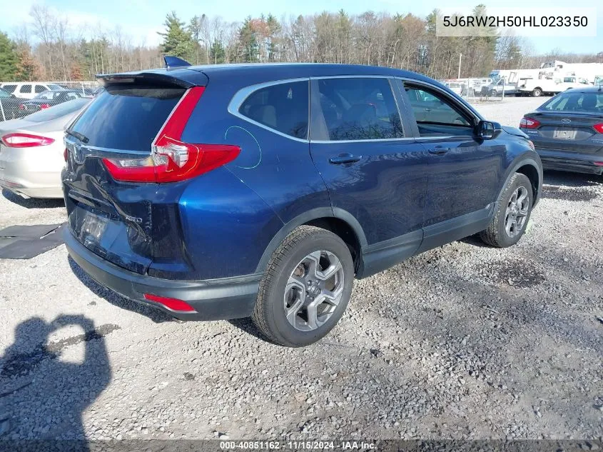 2017 Honda Cr-V Ex VIN: 5J6RW2H50HL023350 Lot: 40851162