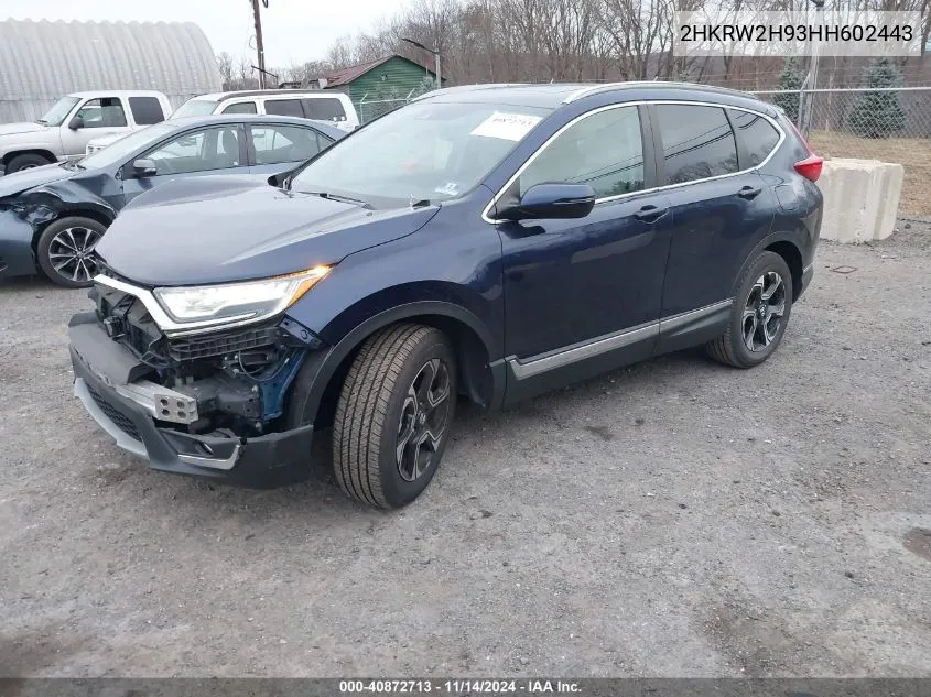 2017 Honda Cr-V Touring VIN: 2HKRW2H93HH602443 Lot: 40872713