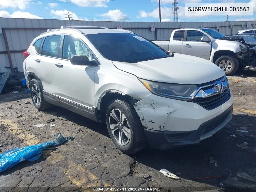 2017 Honda Cr-V Lx VIN: 5J6RW5H34HL005563 Lot: 40914292