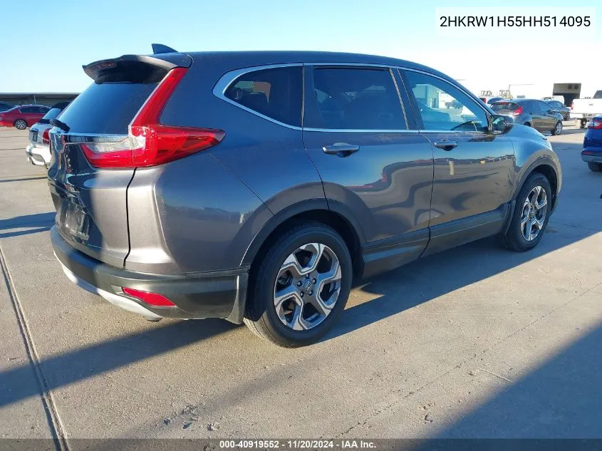 2017 Honda Cr-V Ex VIN: 2HKRW1H55HH514095 Lot: 40919552