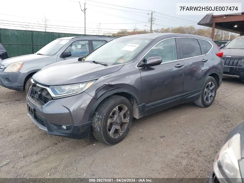 2018 Honda Cr-V Ex VIN: 7FARW2H50JE007474 Lot: 39270351