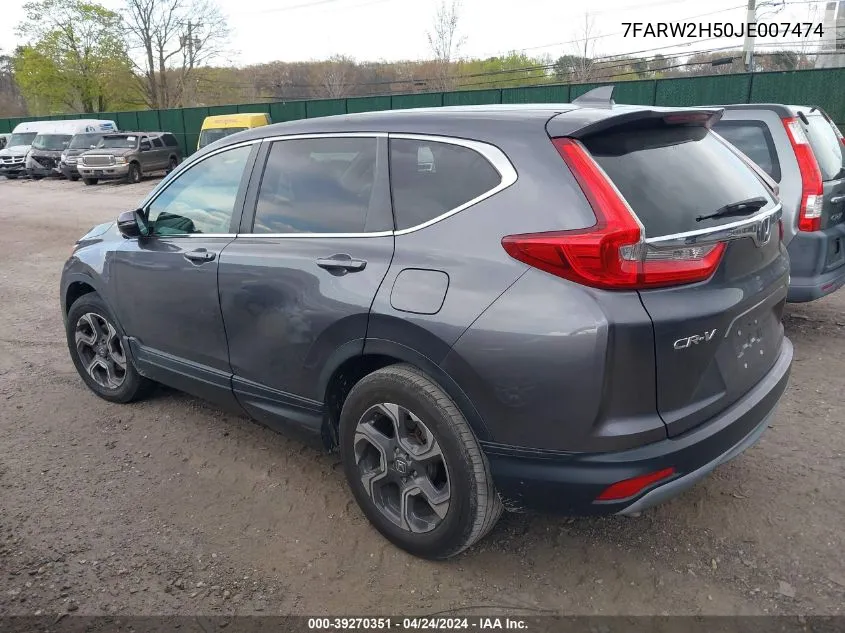 2018 Honda Cr-V Ex VIN: 7FARW2H50JE007474 Lot: 39270351