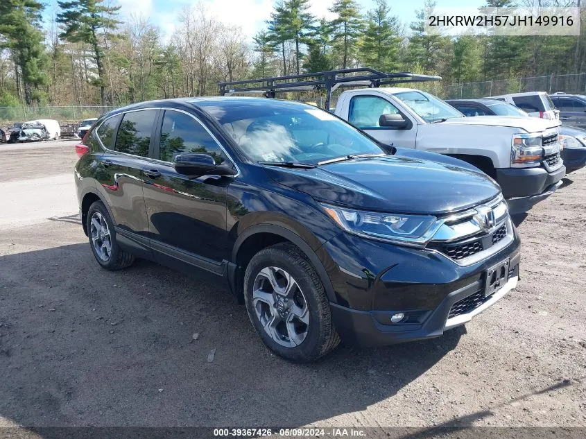 2018 Honda Cr-V Ex VIN: 2HKRW2H57JH149916 Lot: 39367426