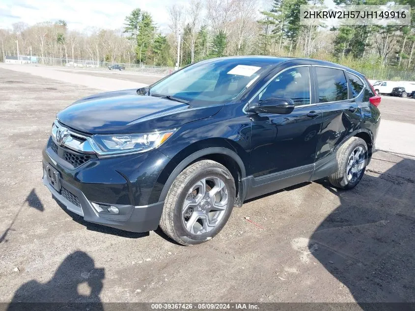 2018 Honda Cr-V Ex VIN: 2HKRW2H57JH149916 Lot: 39367426