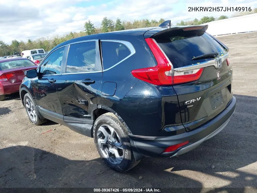 2018 Honda Cr-V Ex VIN: 2HKRW2H57JH149916 Lot: 39367426