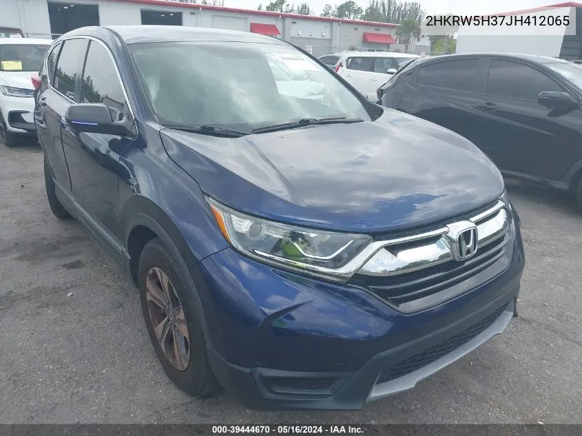 2018 Honda Cr-V Lx VIN: 2HKRW5H37JH412065 Lot: 39444670