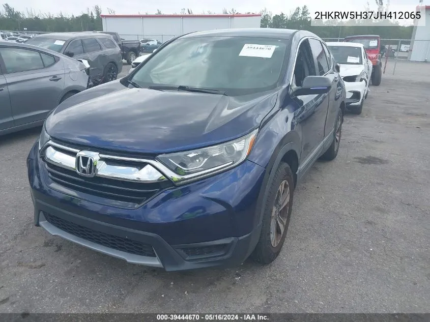 2018 Honda Cr-V Lx VIN: 2HKRW5H37JH412065 Lot: 39444670