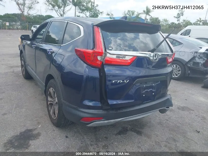 2018 Honda Cr-V Lx VIN: 2HKRW5H37JH412065 Lot: 39444670