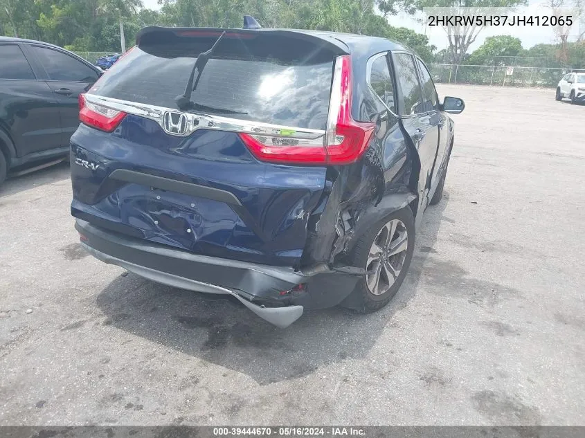 2018 Honda Cr-V Lx VIN: 2HKRW5H37JH412065 Lot: 39444670