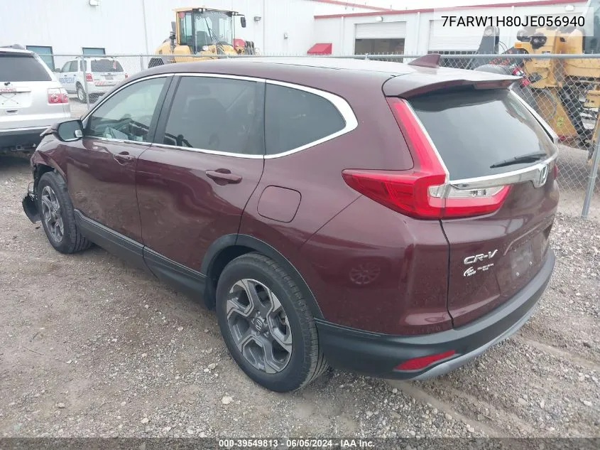 2018 Honda Cr-V Ex-L/Ex-L Navi VIN: 7FARW1H80JE056940 Lot: 39549813