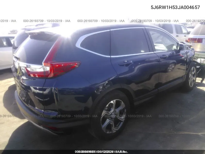 2018 Honda Cr-V Ex VIN: 5J6RW1H53JA004657 Lot: 39649860