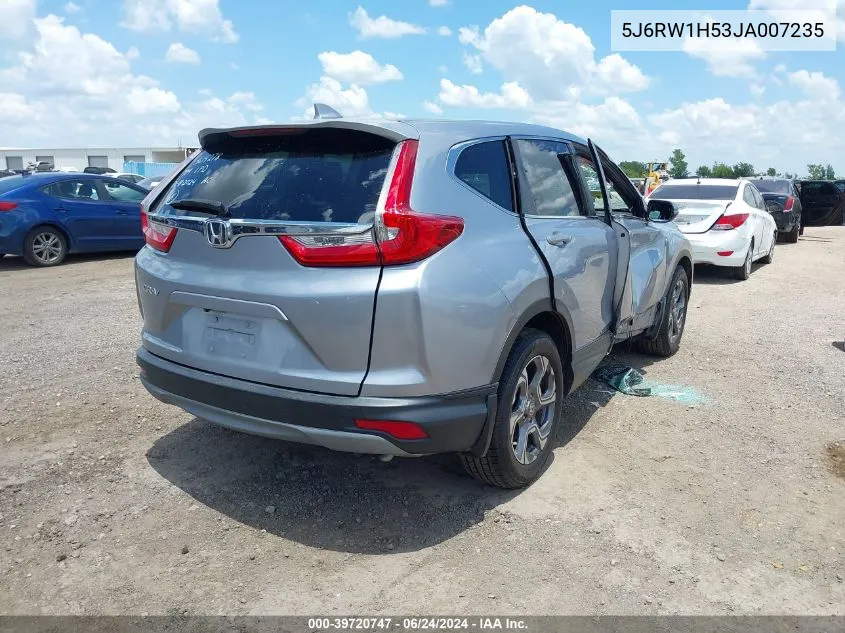 2018 Honda Cr-V Ex VIN: 5J6RW1H53JA007235 Lot: 39720747