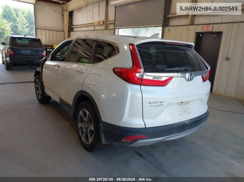 2018 Honda Cr-V Ex-L/Ex-L Navi VIN: 5J6RW2H86JL002549 Lot: 39726130