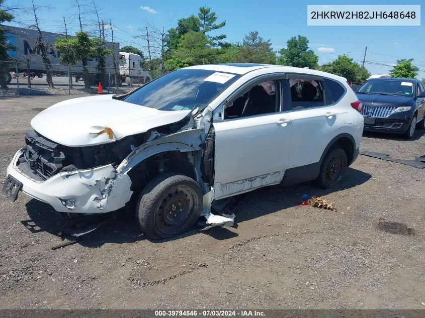 2018 Honda Cr-V Ex-L/Ex-L Navi VIN: 2HKRW2H82JH648648 Lot: 39794546