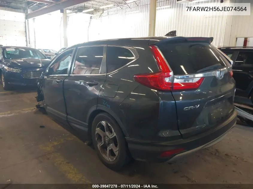 2018 Honda Cr-V Ex VIN: 7FARW2H56JE074564 Lot: 39847278