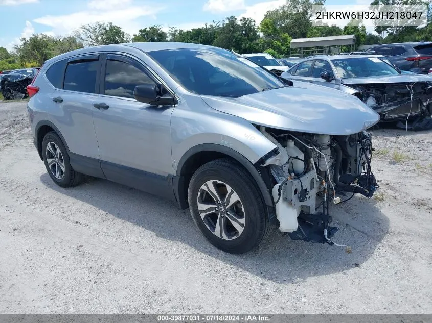 2018 Honda Cr-V Lx VIN: 2HKRW6H32JH218047 Lot: 39877031