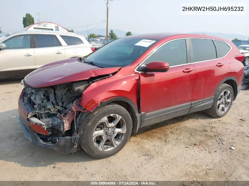 2018 Honda Cr-V Ex VIN: 2HKRW2H50JH695232 Lot: 39904995