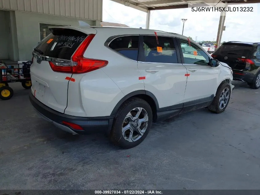 2018 Honda Cr-V Ex VIN: 5J6RW1H5XJL013232 Lot: 39927034