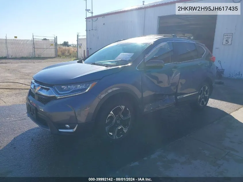 2018 Honda Cr-V Touring VIN: 2HKRW2H95JH617435 Lot: 39992142