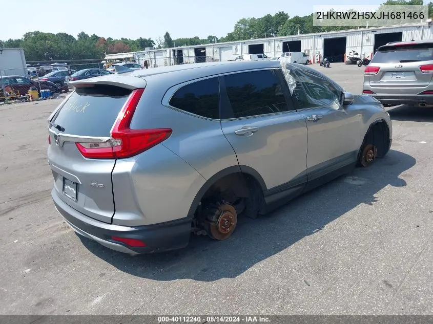 2018 Honda Cr-V Ex VIN: 2HKRW2H5XJH681466 Lot: 40112240