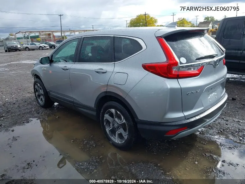 2018 Honda Cr-V Ex VIN: 7FARW2H5XJE060795 Lot: 40575928